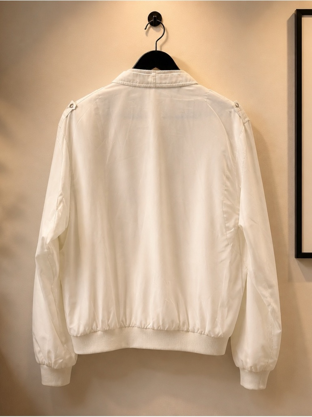 Members Only White Racer Windbreaker Jacket - Picture 2 of 9